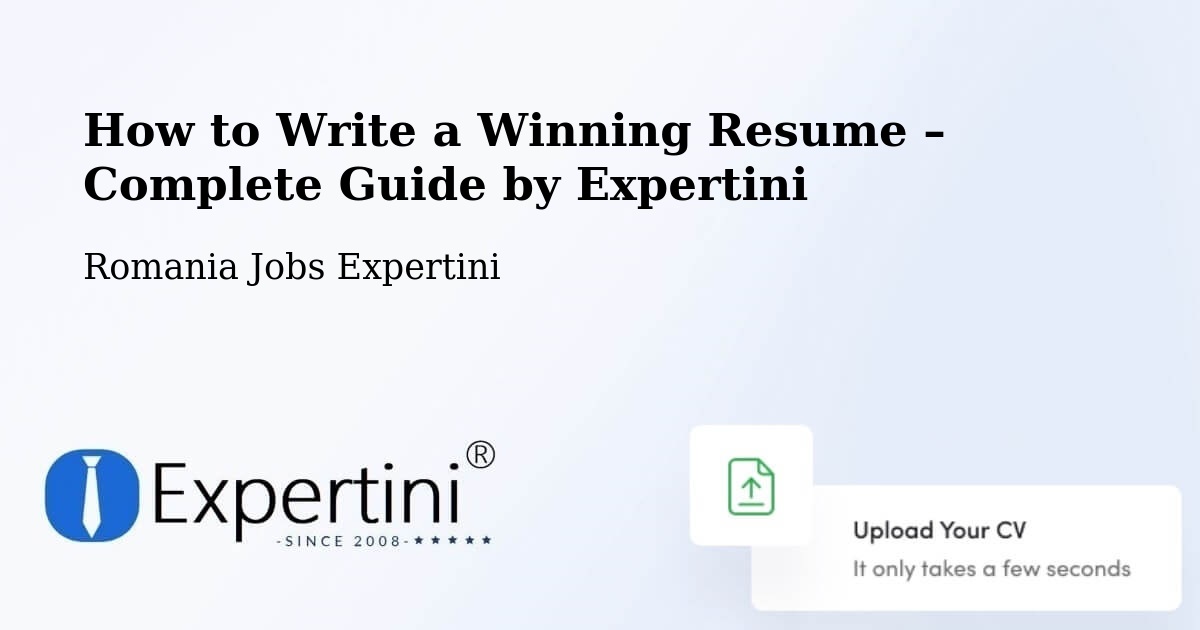 Resume Writing Guide for Job Seekers – Reghiu - Reghiu, Romania Jobs Expertini
